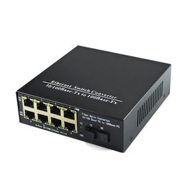 1 Fiber + 8 Rj45 Bağlantı Noktası Fiber Gigabit Ethernet Ortam Dönüştürücü Yüksek Performans